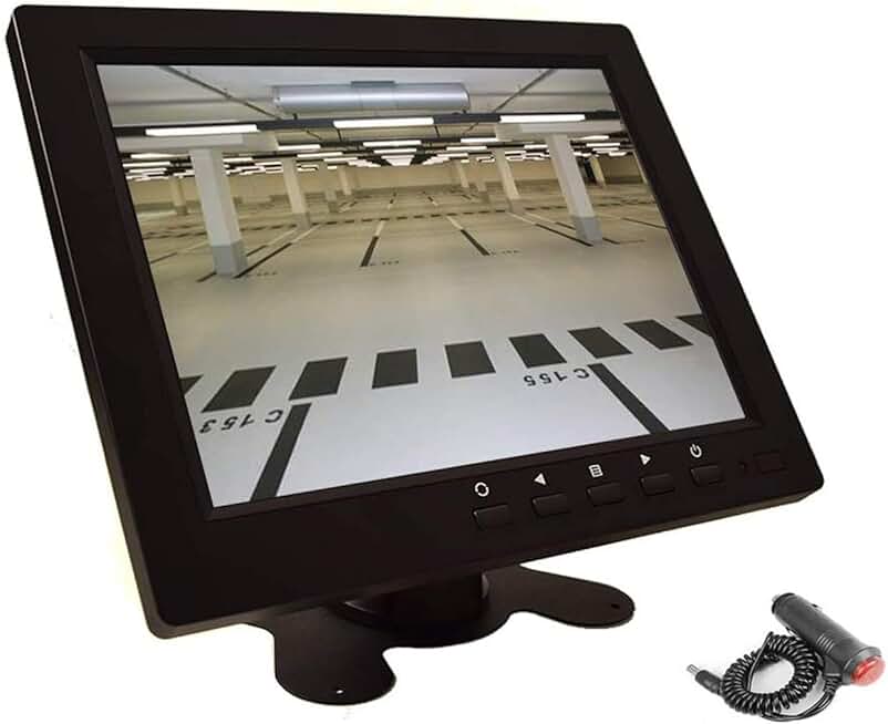 8-Inch CCTV Monitor with HDMI, VGA, AV, USB, and Built-in Speaker