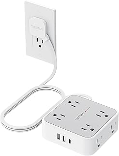 5 ft Surge Protector Power Strip with 8 Outlets and 3 USB Ports