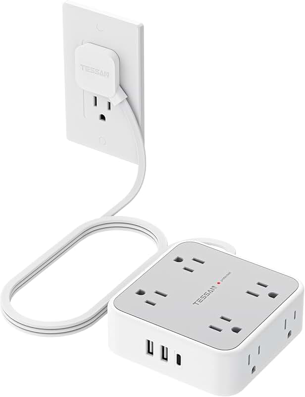 5 ft Surge Protector Power Strip with 8 Outlets and 3 USB Ports
