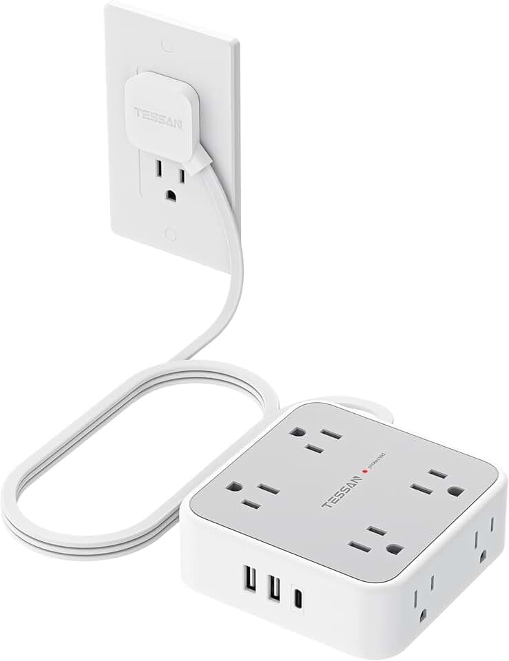 5 ft Surge Protector Power Strip with 8 Outlets and 3 USB Ports