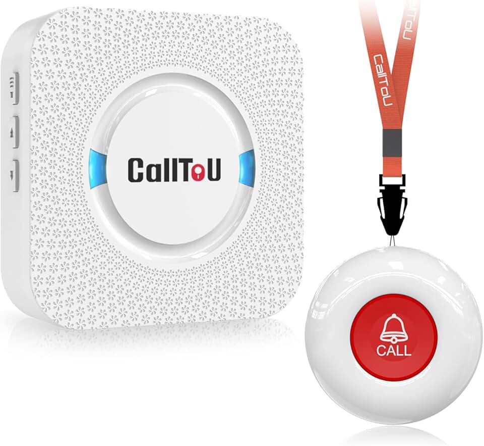 Wireless Caregiver Pager with Waterproof Button