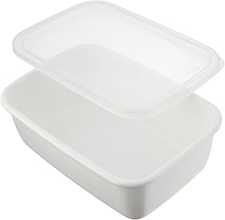 White rectangular deep storage container with seal lid