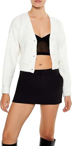 Women's Faux Pearl Cardigan Sweater