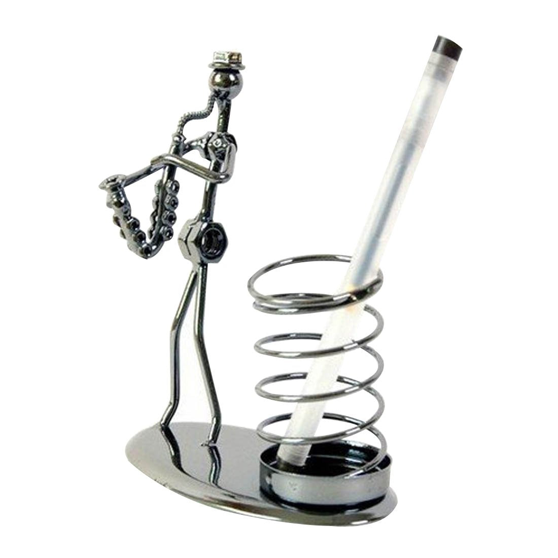 Musician Theme Iron Man Art Metal Pen Holder