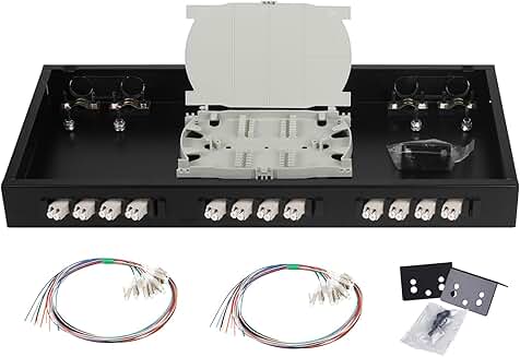 24-Port Duplex LC OM2 Rack Mount Enclosure with Pigtails