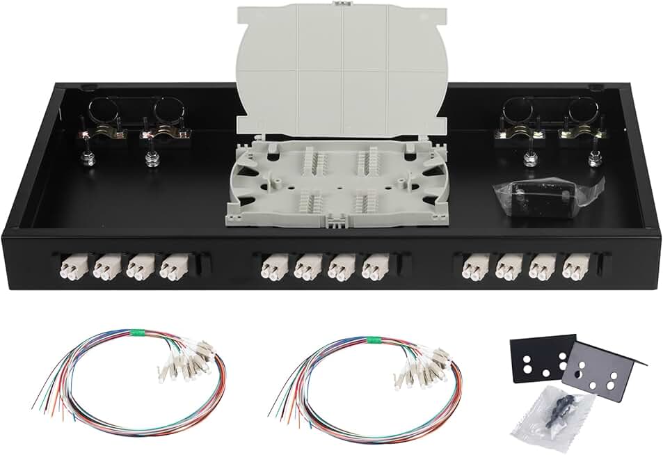 24-Port Duplex LC OM2 Rack Mount Enclosure with Pigtails