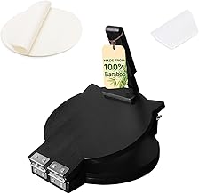 10-Inch Wooden Tortilla Press with Parchment and Cutter
