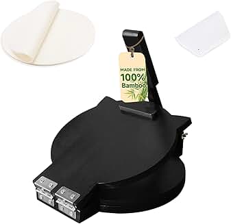 10-Inch Wooden Tortilla Press with Parchment and Cutter