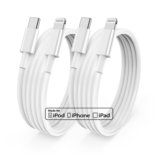 Long 10ft Apple MFi USB C to Lightning Charging Cable