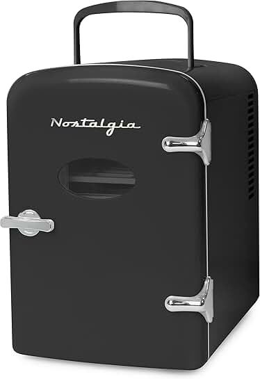 Mini Fridge and Heater with 6-Can Capacity