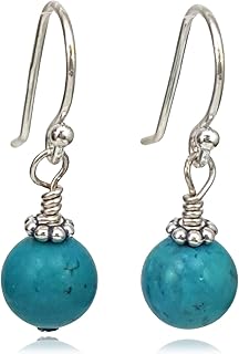 Handmade Silver Turquoise Drop Earrings