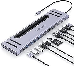 USB-C Docking Station with Dual HDMI, Ethernet, and Card Reader
