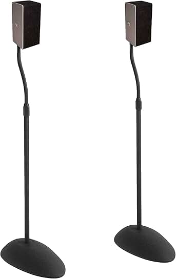 Adjustable Universal Speaker Stands with Cable Management