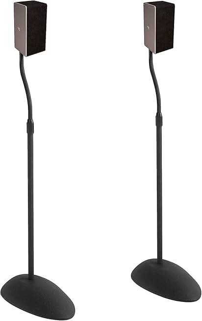 Adjustable Universal Speaker Stands with Cable Management