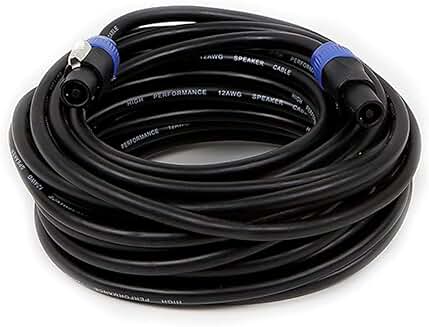 50-Foot Black NL4FC Female to Female Speaker Cable