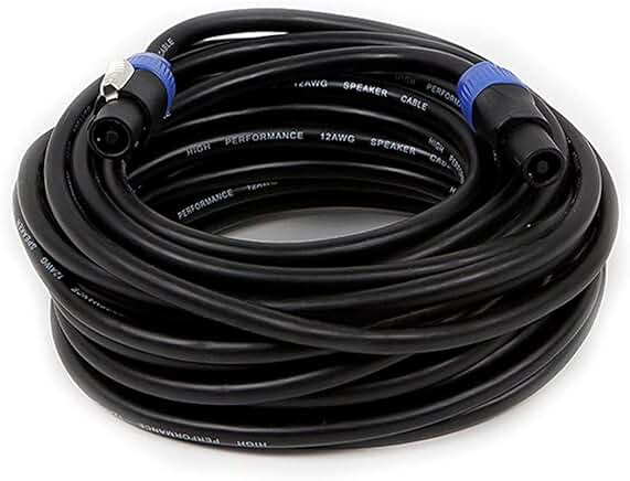 50-Foot Black NL4FC Female to Female Speaker Cable