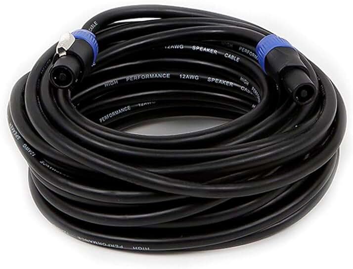 50-Foot Black NL4FC Female to Female Speaker Cable