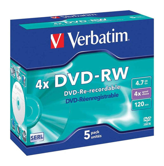 DVD-RW 4X 4.7GB Pack of 5