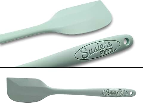 Personalized Mint Green Silicone Spoon for Cooking
