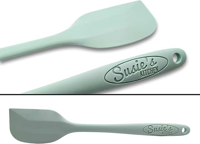 Personalized Mint Green Silicone Spoon for Cooking