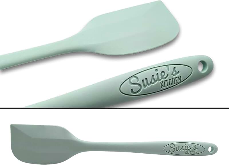 Personalized Mint Green Silicone Spoon for Cooking