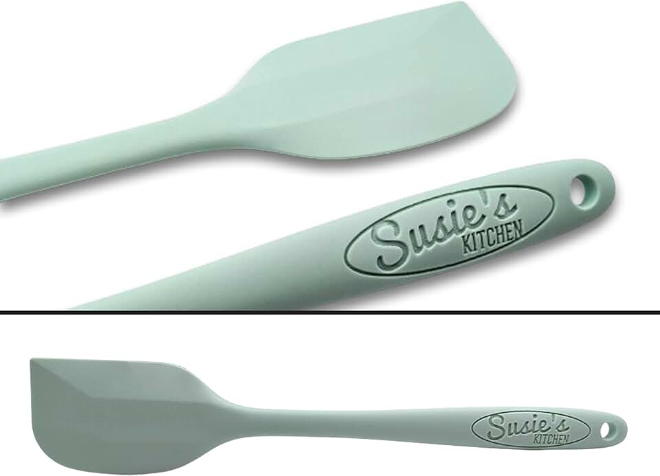 Personalized Mint Green Silicone Spoon for Cooking