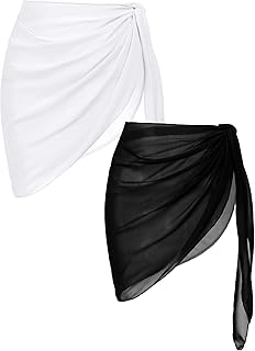 Two Sheer Beach Cover-Ups for Women, S to XXL