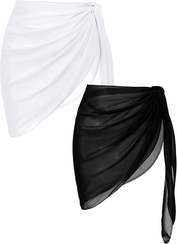 Two Sheer Beach Cover-Ups for Women, S to XXL