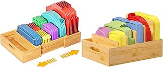 Expandable Bamboo Lid Storage Organizer