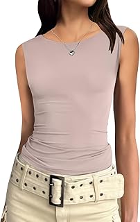 Women's Slim Fit Sleeveless Crop Tank Top