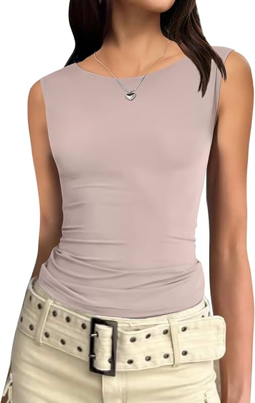 Women's Slim Fit Sleeveless Crop Tank Top