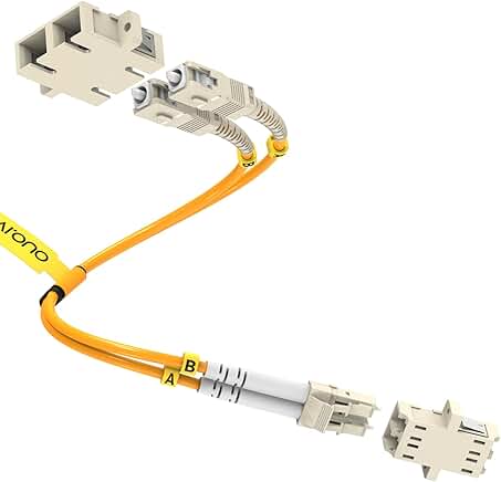 Fiber Optic Adapter Cable, LC to SC, Duplex, Multimode