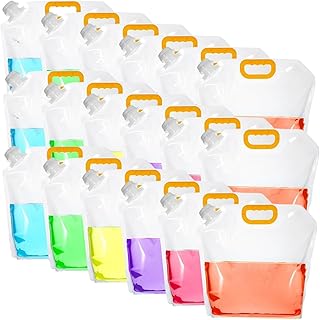 16 Pack Collapsible Water Storage Bags for Camping and Hiking