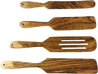 Set of Four Durable Wooden Cooking Utensils