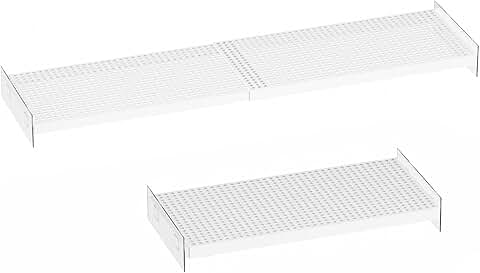 Expandable tension shelves for cabinet and closet storage