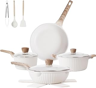 13-Piece Nonstick Cookware Set with Frying Pans and Saucepans
