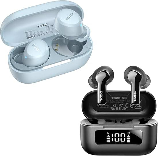 Lightweight Wireless Earbuds with Noise Cancelling and Bluetooth 5.3