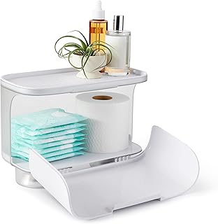 Over-the-Toilet Bathroom Organizer for Paper and Wipes