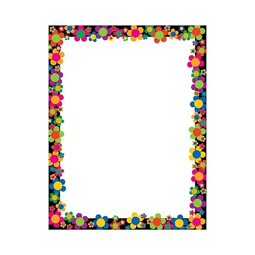 Neon Flower Power Decorative Printer Paper, 8.5 x 11, 50 Sheets