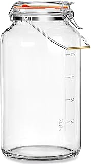 Large 1.5 Gallon Glass Food Storage Jar with Airtight Lid