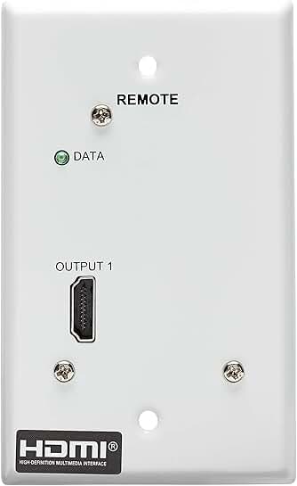 HDMI Over Ethernet Receiver, 1-Port Wall Plate, 230 ft