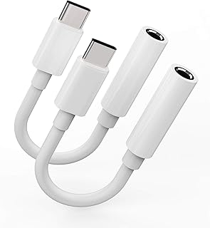 USB C to 3.5mm Headphone Adapter 2-Pack