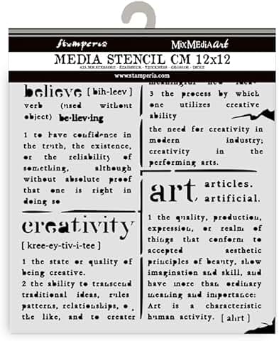 Thick Stencils for Scrapbooks, Albums, Cards, and Crafts