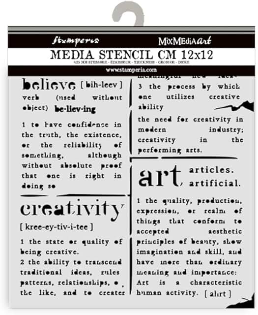 Thick Stencils for Scrapbooks, Albums, Cards, and Crafts