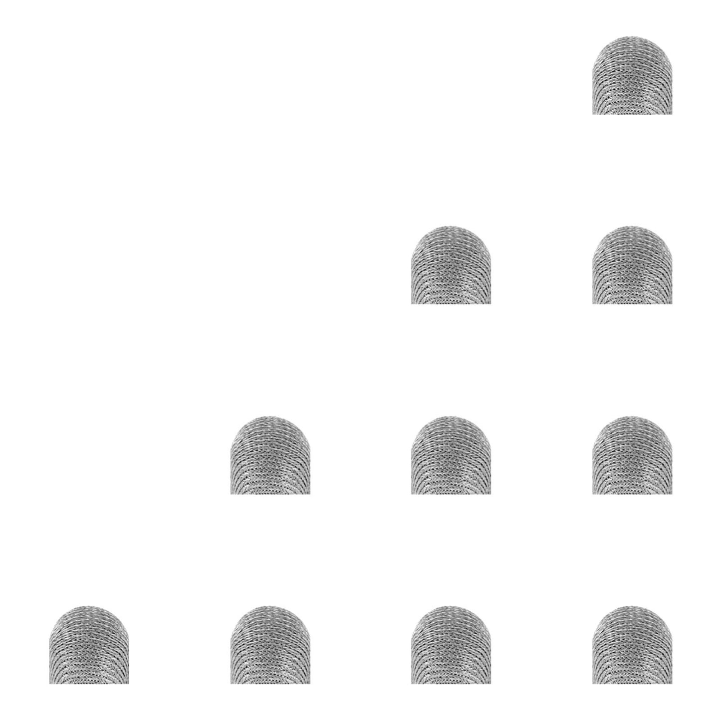 Pack of 10 replaceable mesh fiber stylus tips