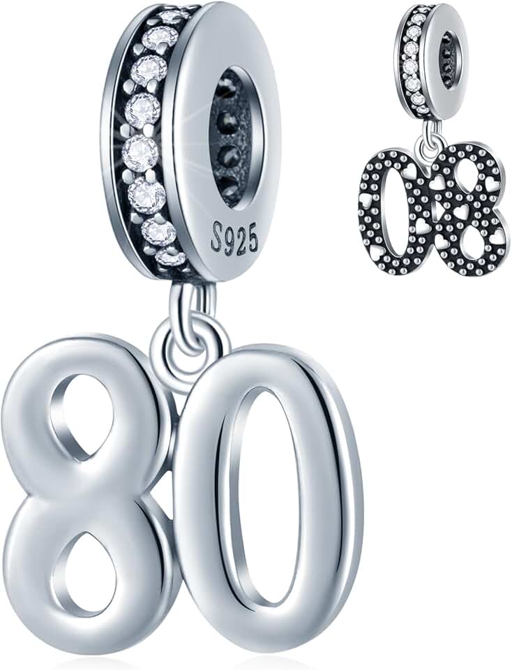 Number Birthday Charms for Bracelets and Necklaces