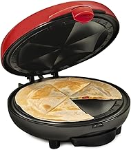 6-Wedge Electric Quesadilla Maker with Extra Stuffing Latch