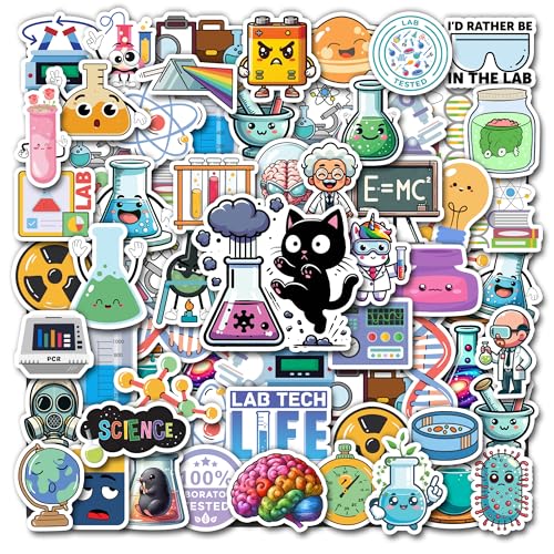 50 Lab Science Stickers for Kids and Students