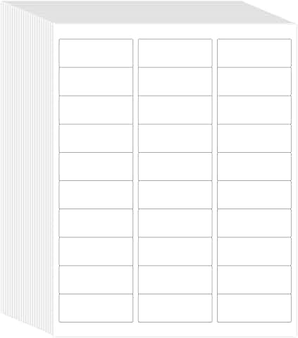 Printable Address Labels, 1" x 2-5/8", 1,500 Labels