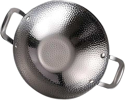 Stainless Steel Double Handle Dry Pot for Cooking